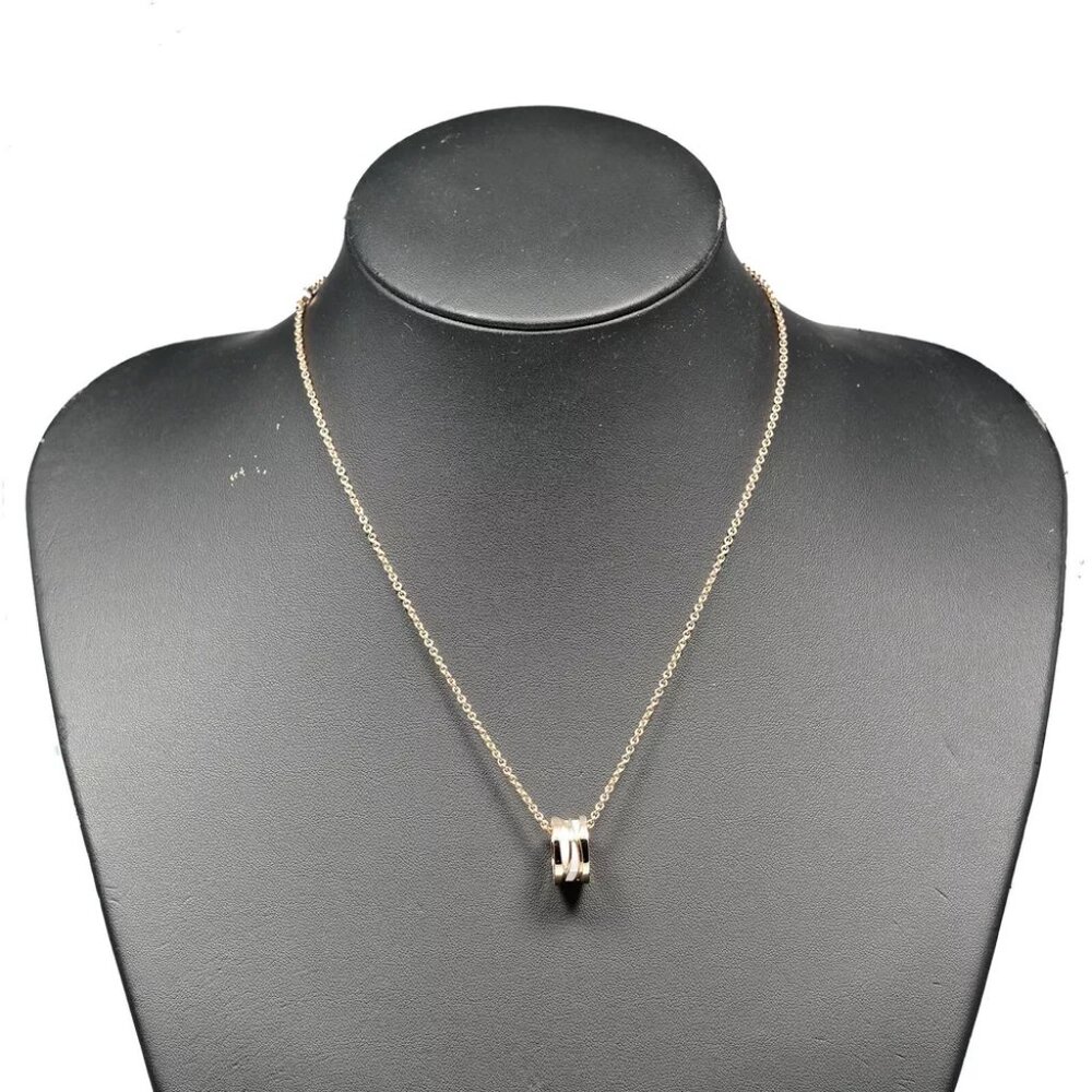 BVLGARI B.ZERO1 Design Legend Necklace Be zero one K18 Pink Gold/ceramic 1...